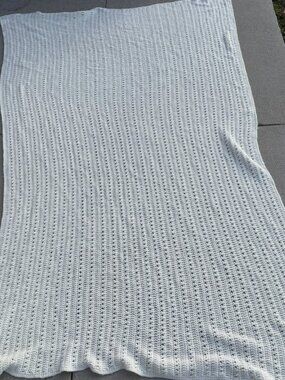 Giant White Crochet Blanket